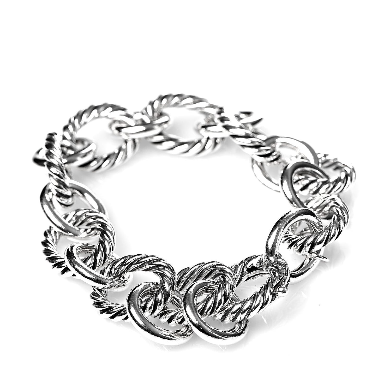 Sterling Silver 12mm Large Oval Link Bracelet