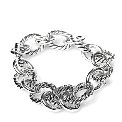 David Yurman Sterling Silver 12mm Large Oval Link Bracelet 3 of 5