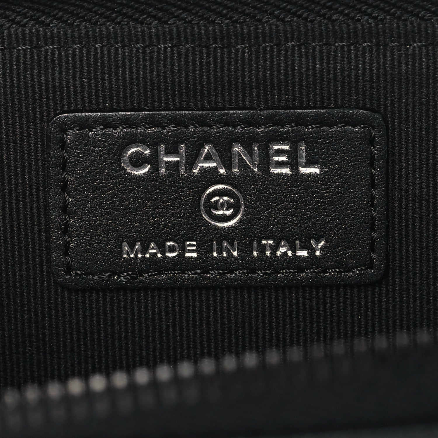 Chanel Pearly Lambskin Quilted Zip Card Holder So Black 6 of 7