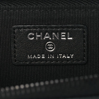 Chanel Pearly Lambskin Quilted Zip Card Holder So Black 6 of 7