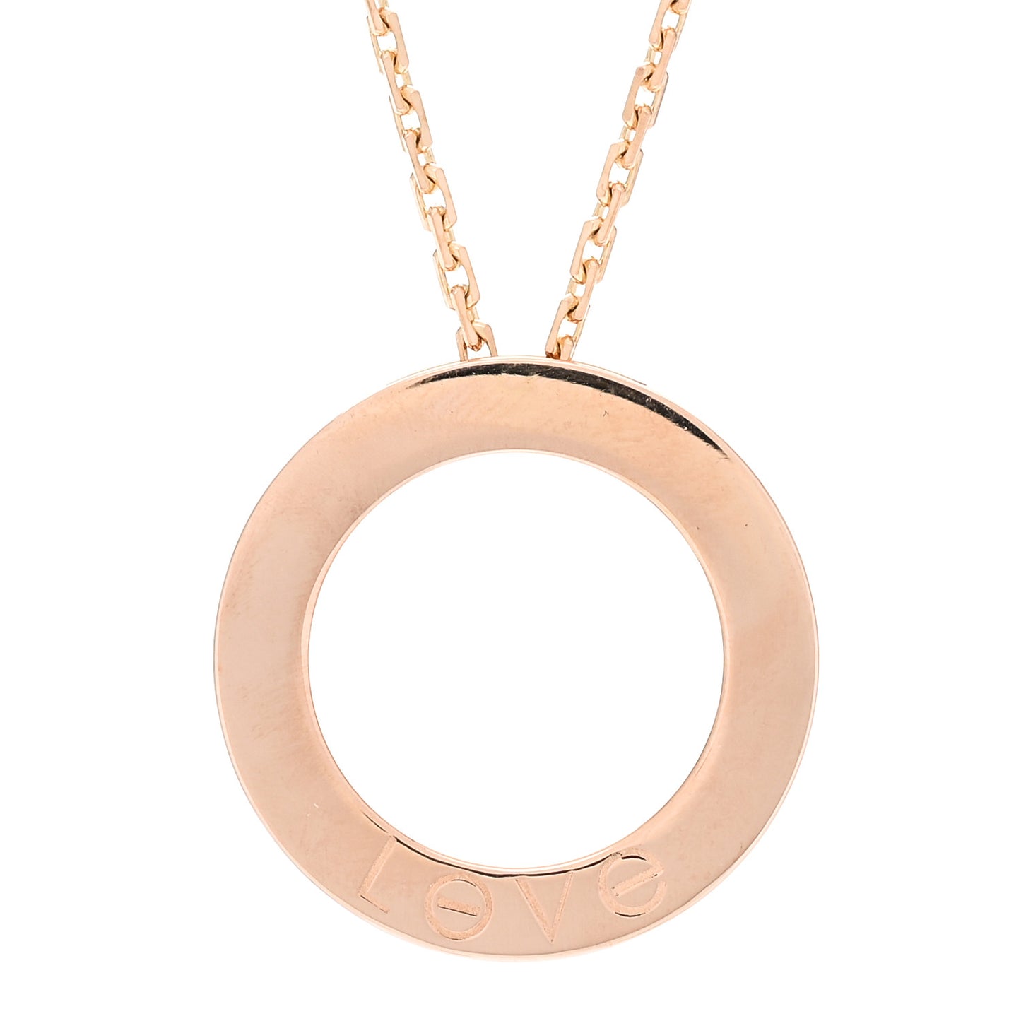 18K Pink Gold LOVE Pendant Necklace