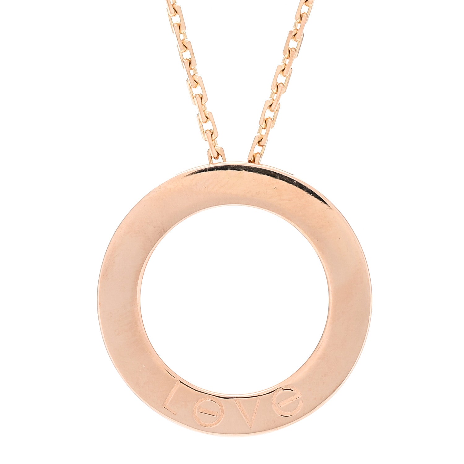 Cartier 18K Pink Gold LOVE Pendant Necklace 4 of 5