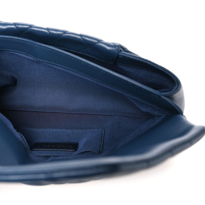 Chanel Lambskin Quilted Fold Up Again Clutch Dark Blue 5 of 7