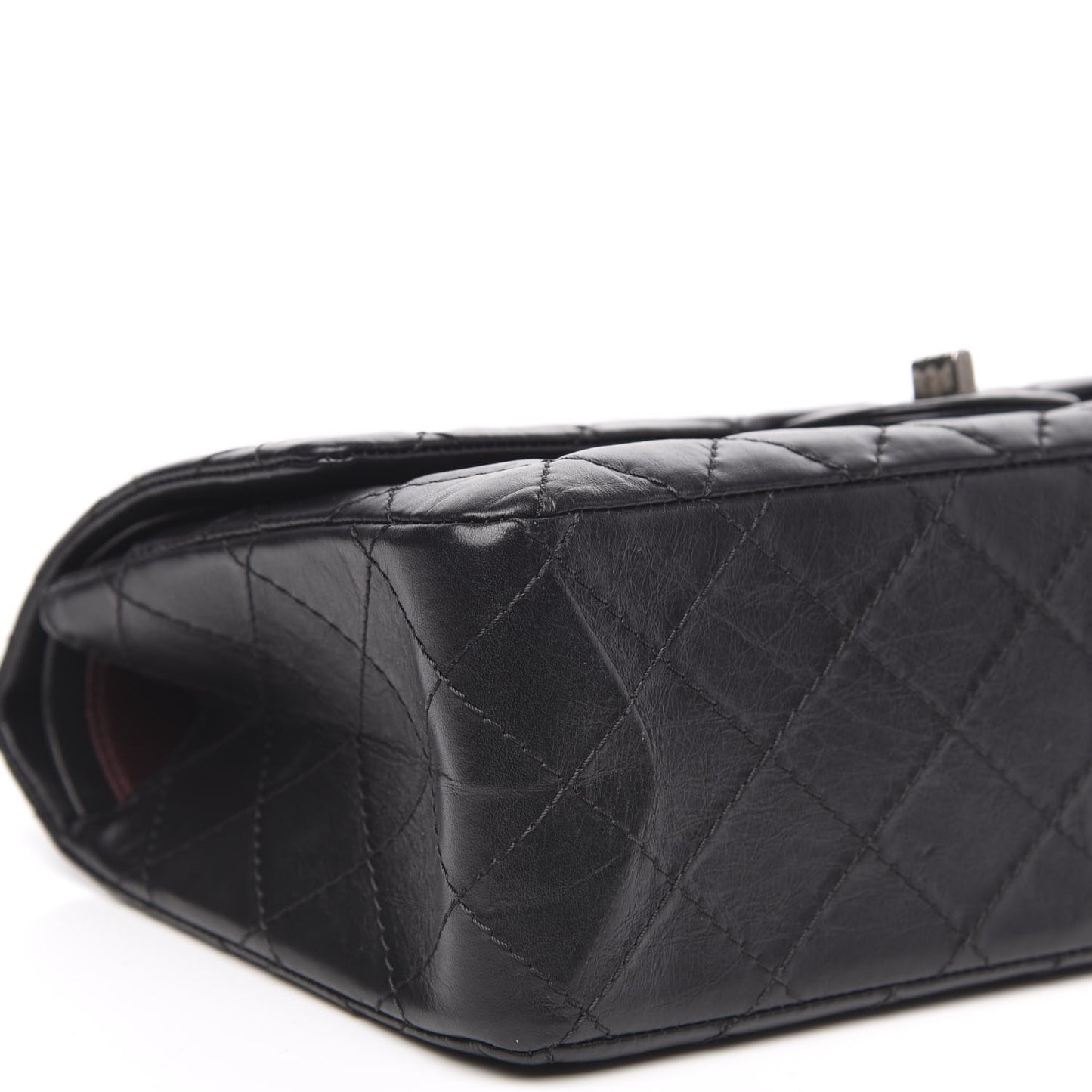 Aged Calfskin Quilted 2.55 Reissue 226 Flap Black