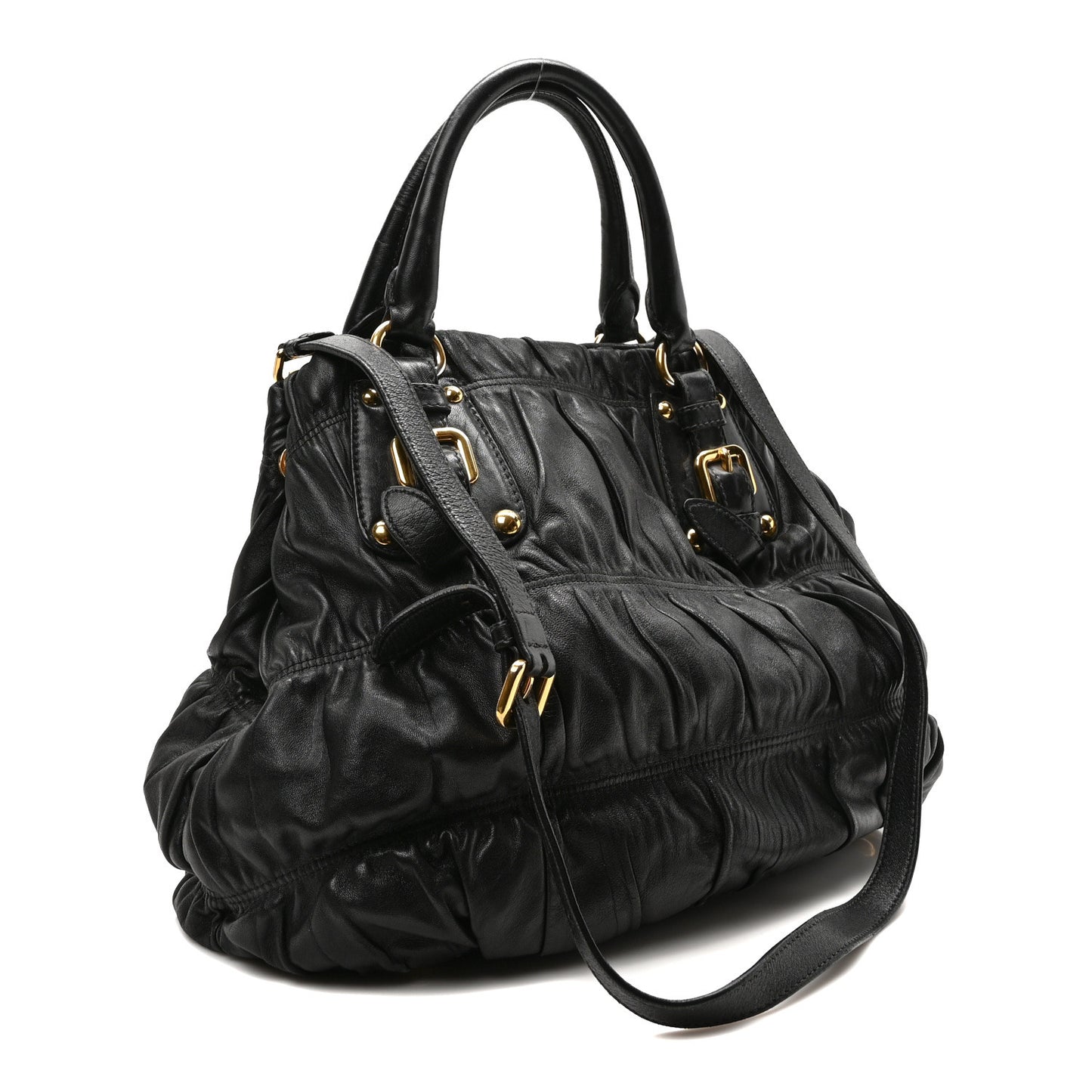 Nappa Gaufre Tote Black