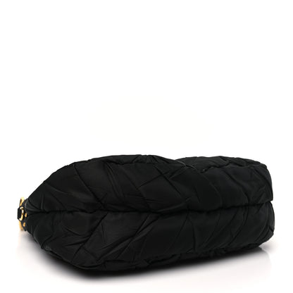 Prada Tessuto Nylon Quilted Hobo Black 4 of 11