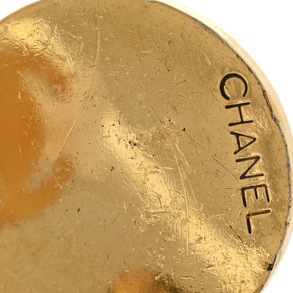 Chanel CC Quilted Flap Bag Drop Clip On Earrings Gold 6 of 6