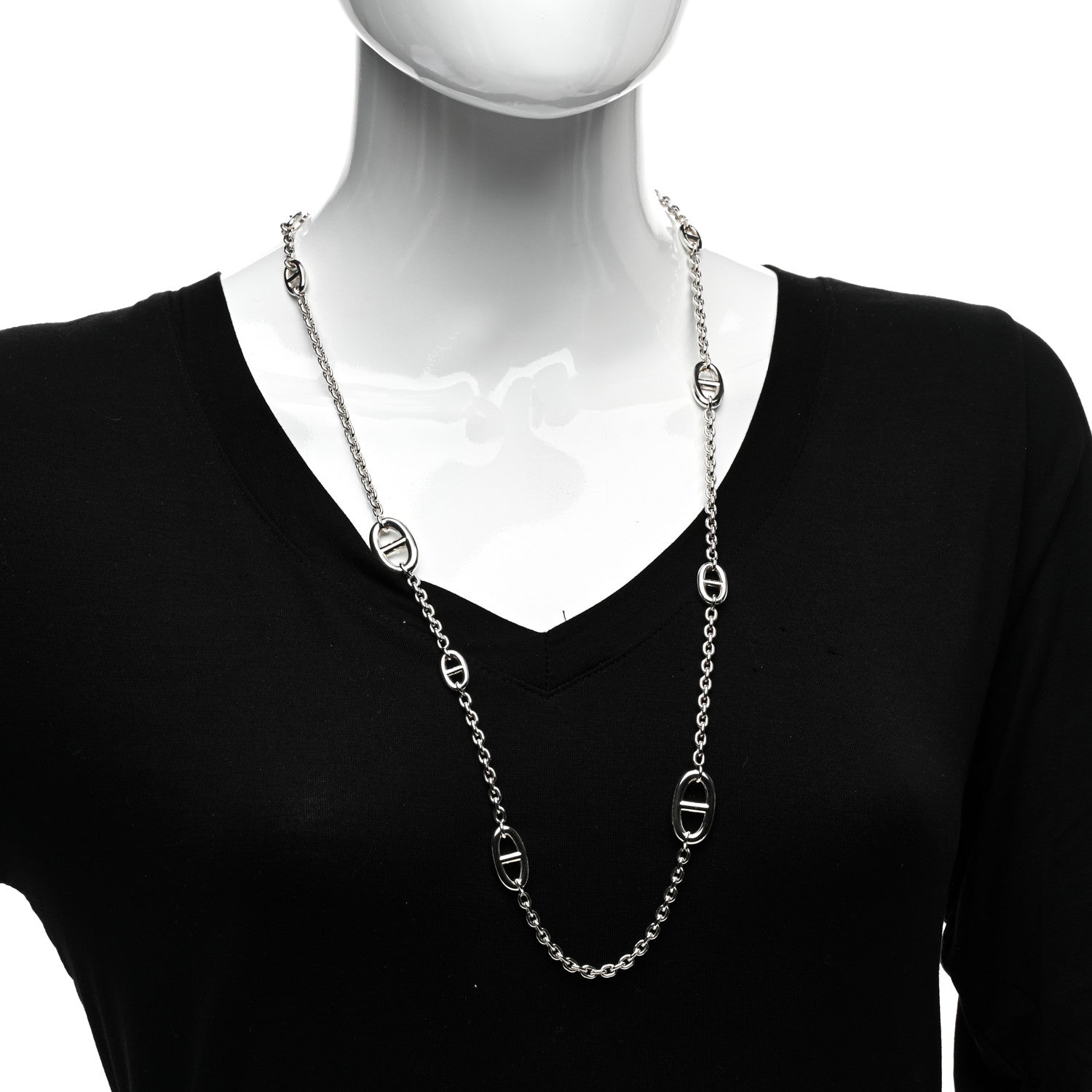 Hermes Sterling Silver Farandole Necklace 80 2 of 5