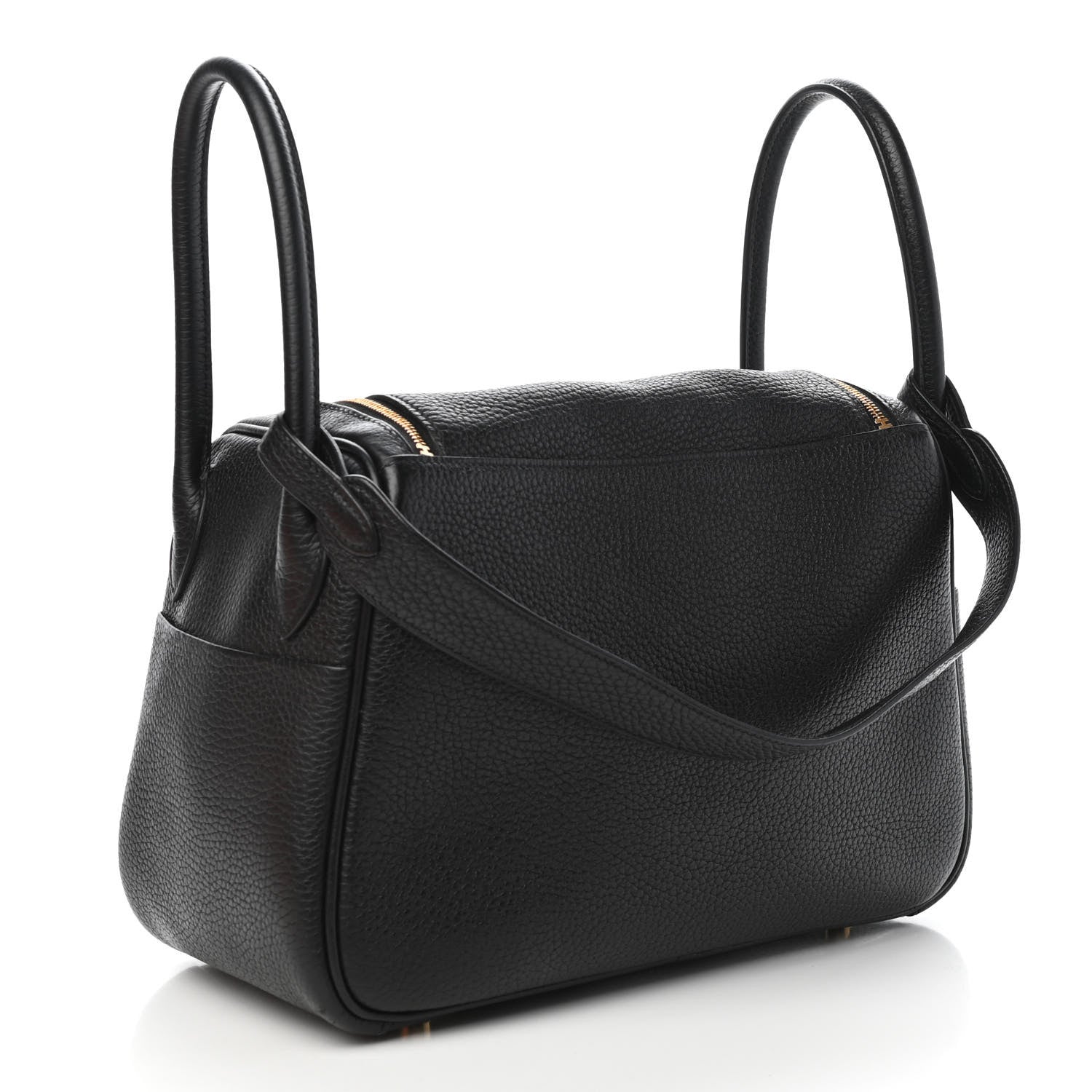 Hermes Taurillon Clemence Lindy 26 Black 3 of 10