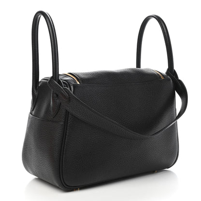 Hermes Taurillon Clemence Lindy 26 Black 3 of 10