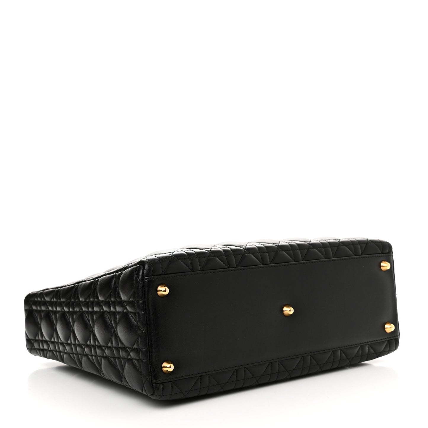 Lambskin Cannage Large Lady Dior Black