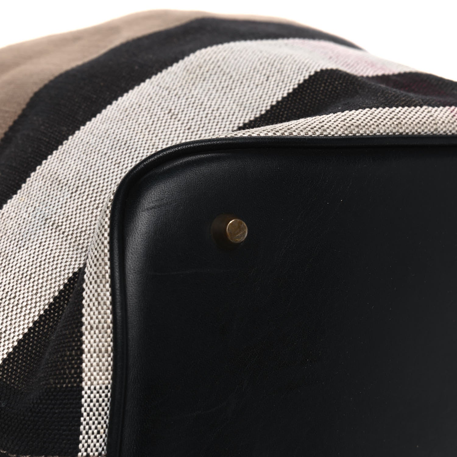 Burberry Canvas Mega Check Medium Ashby Hobo Black 9 of 13