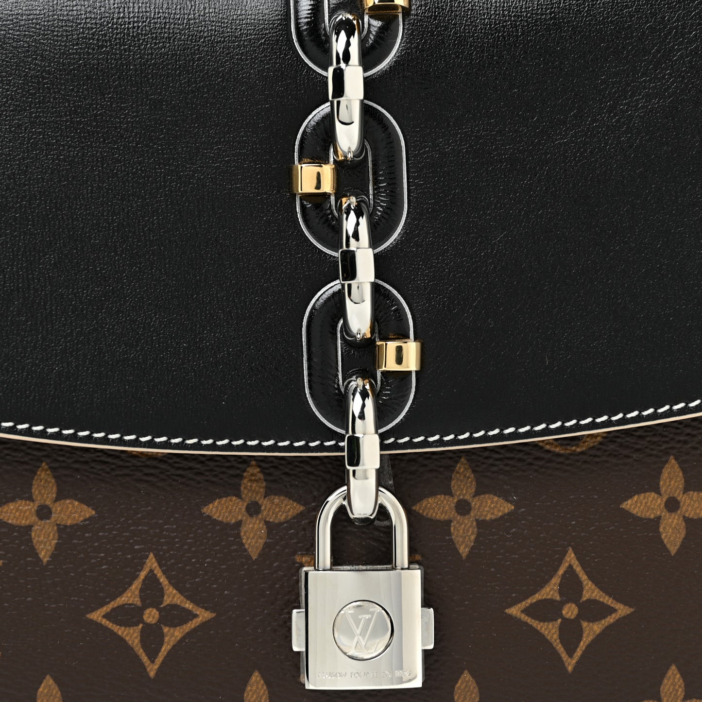 Calfskin Monogram Chain It Bag PM Black