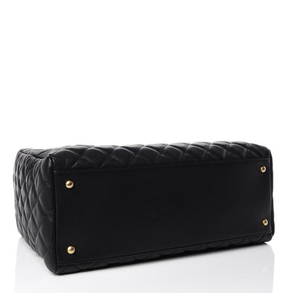 Chanel Caviar Quilted Large Coco Handle Shopping Tote Black 5 of 10
