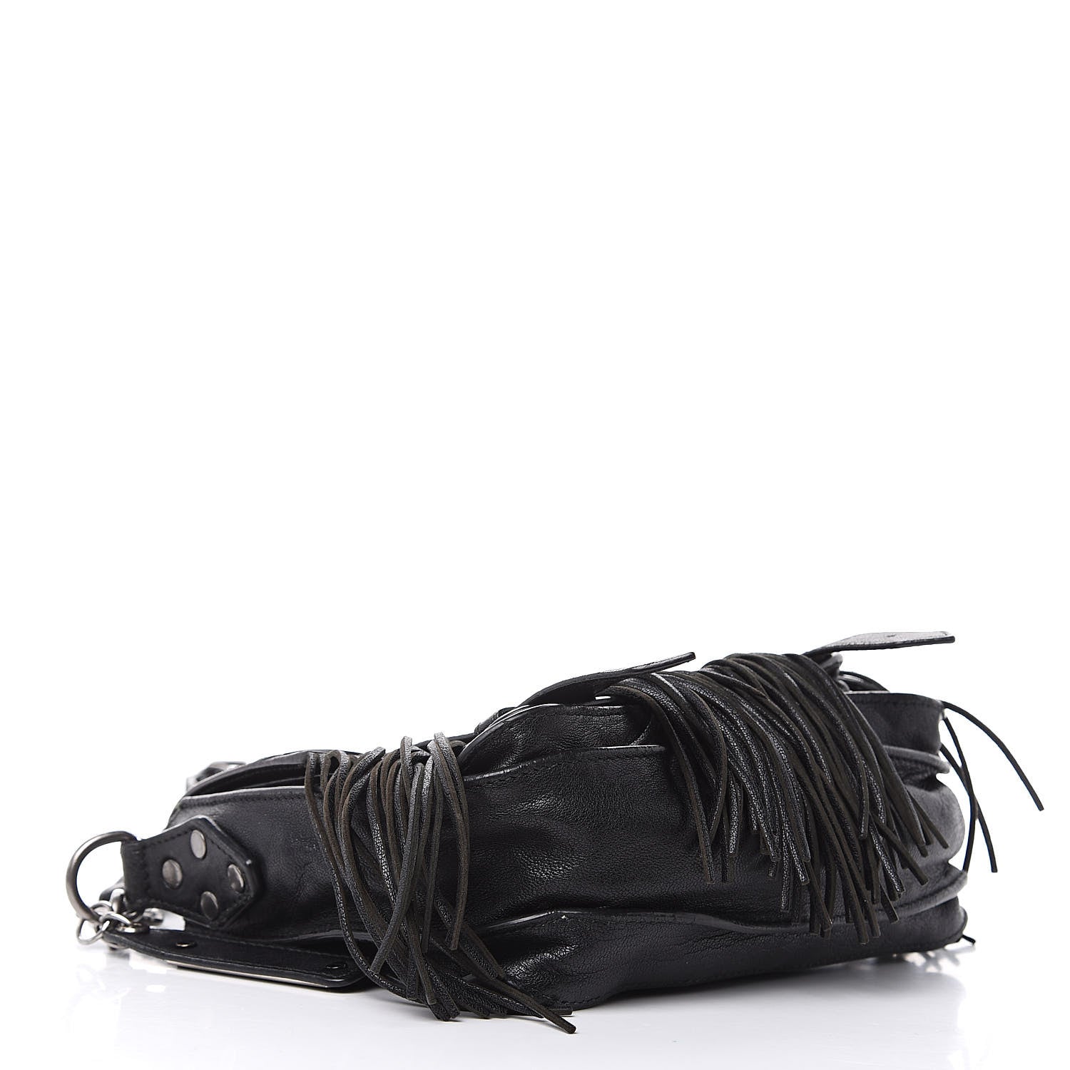 Proenza Schouler Lambskin Fringe PS1 Crossbody Pouch Black 4 of 13