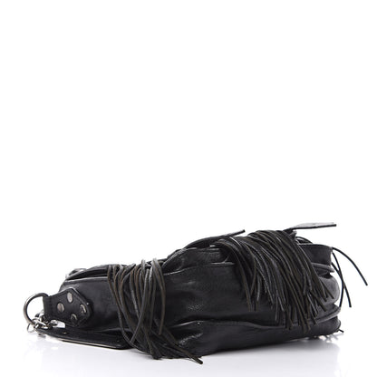 Proenza Schouler Lambskin Fringe PS1 Crossbody Pouch Black 4 of 13