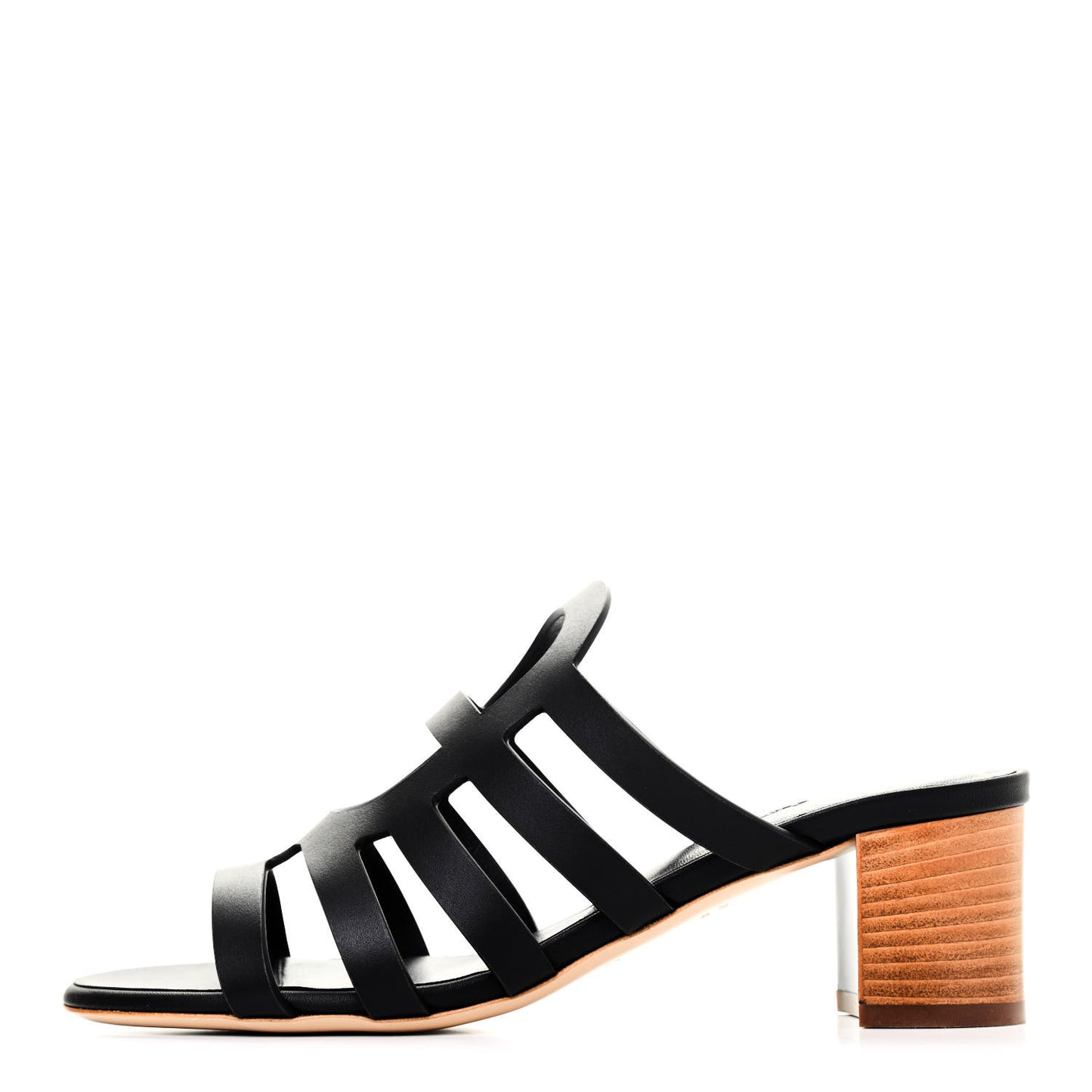 Calfskin Celena 50 Sandals 37 Black