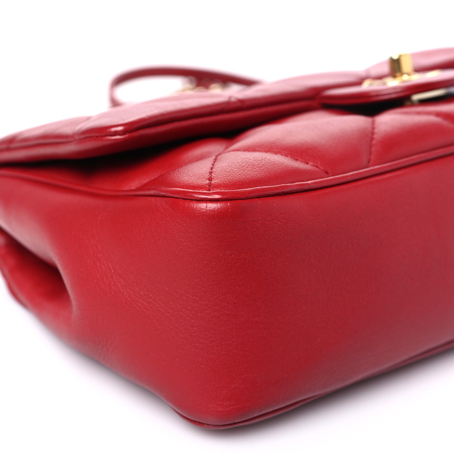 Chanel Lambskin Quilted Easy Carry Flap Red 9 of 12