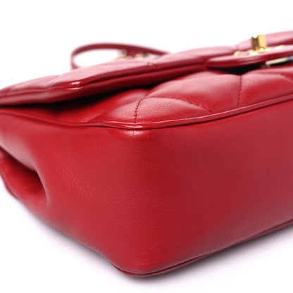 Chanel Lambskin Quilted Easy Carry Flap Red 9 of 12