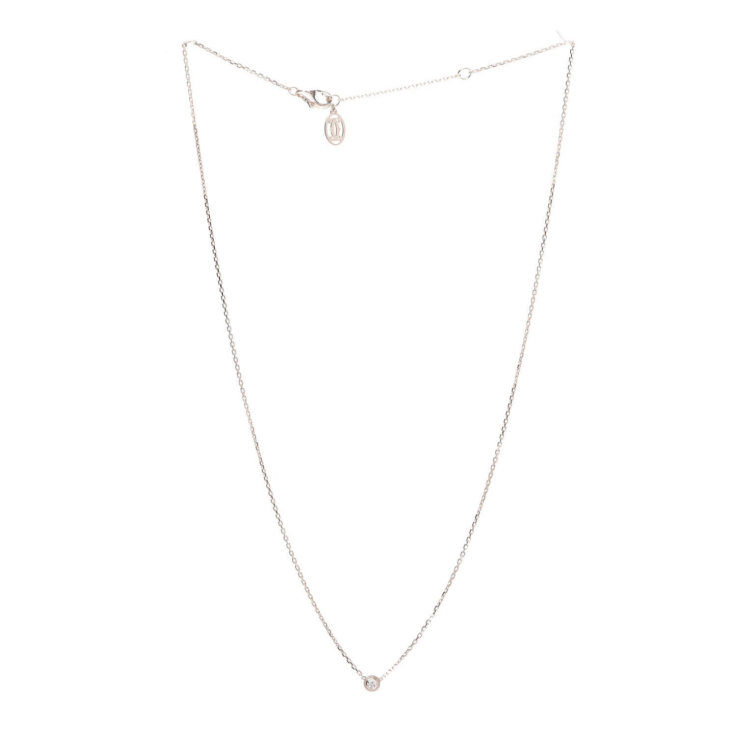 18K Pink Gold Diamond XS D'Amour Pendant Necklace