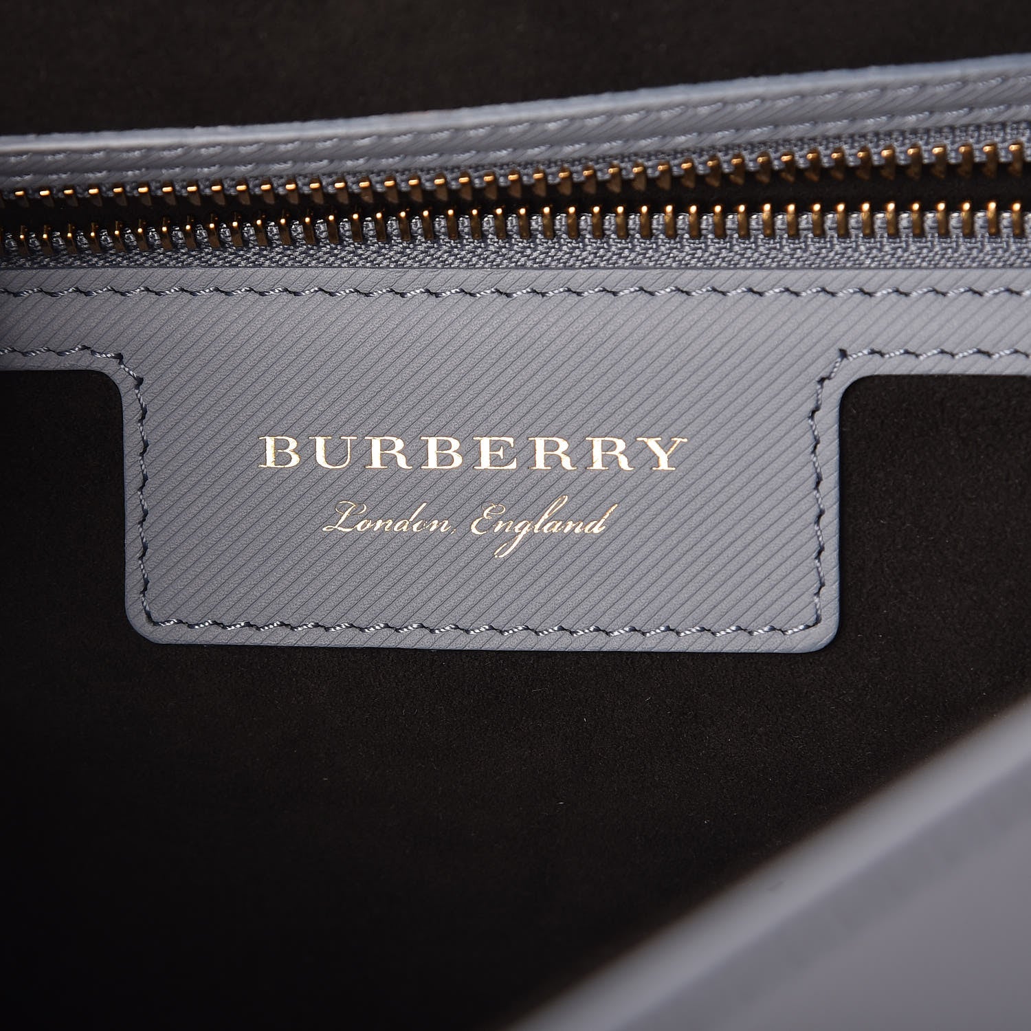 Burberry Trench Calfskin Medium DK88 Top Handle Bag Slate Blue 8 of 9