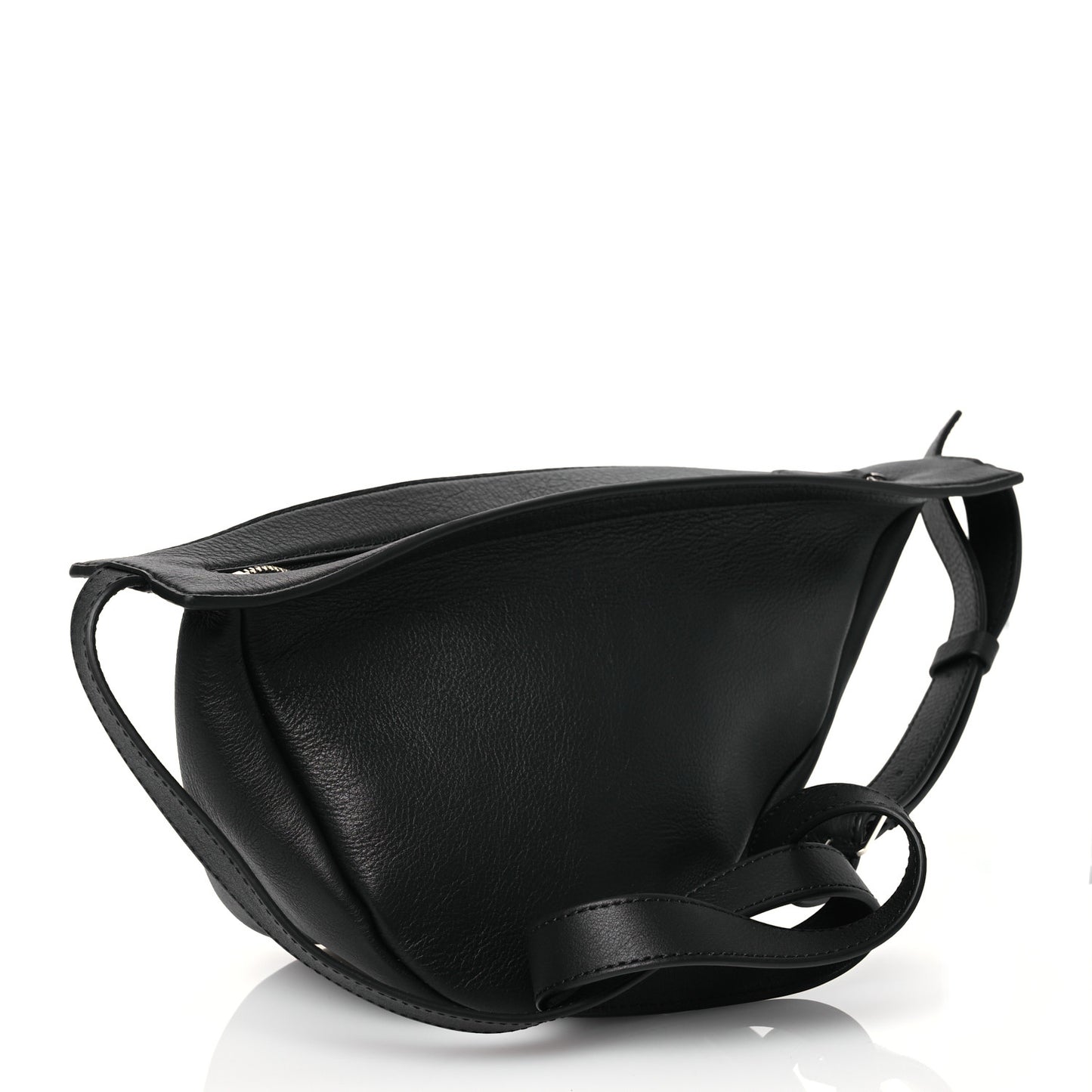 Smooth Calfskin Small Slouchy Banana Bag Black