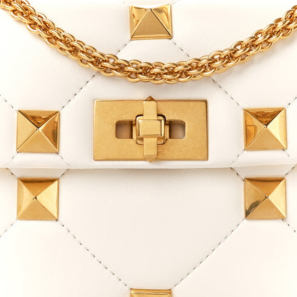 Valentino Garavani Nappa Medium Roman Stud Shoulder Bag Ivory 8 of 10