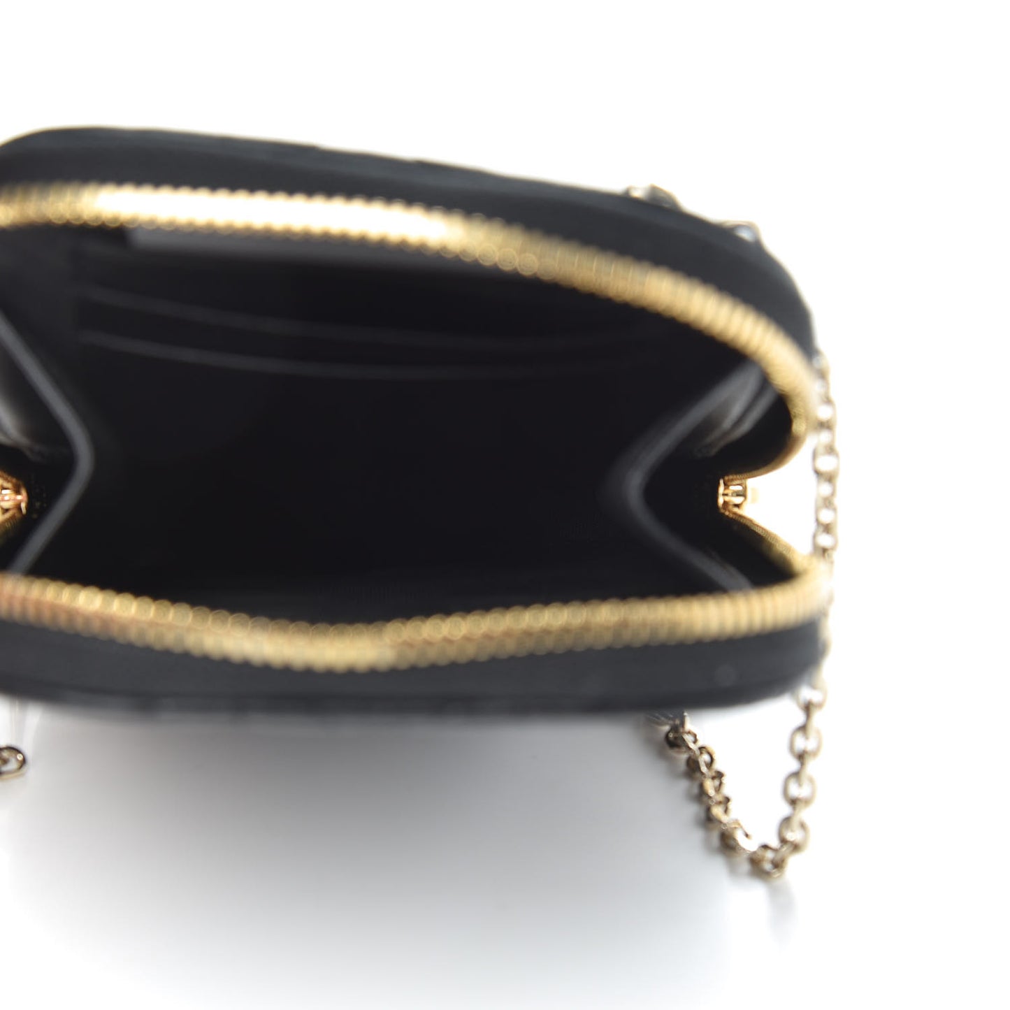 Lambskin Cannage Lady Dior Phone Holder Black