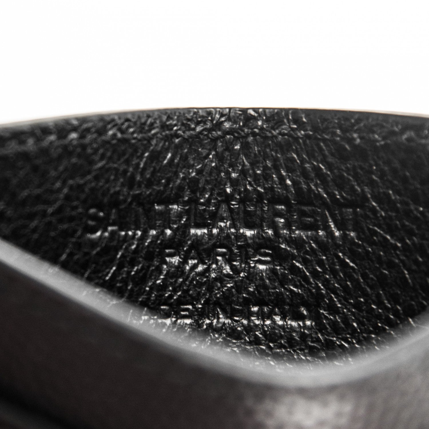 Saint Laurent Grain De Poudre Card Case Black 6 of 7