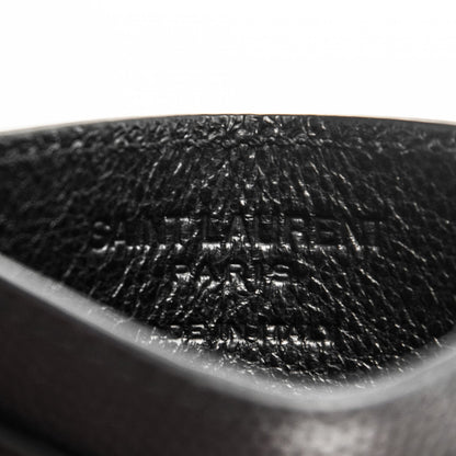 Saint Laurent Grain De Poudre Card Case Black 6 of 7
