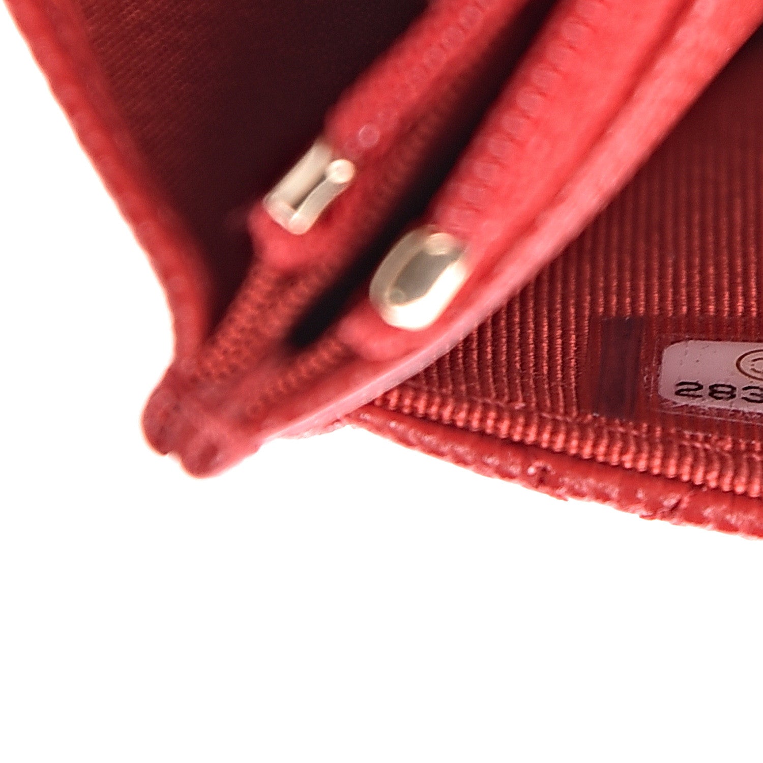 Chanel Caviar Quilted Wallet on Chain WOC Red 8 of 12