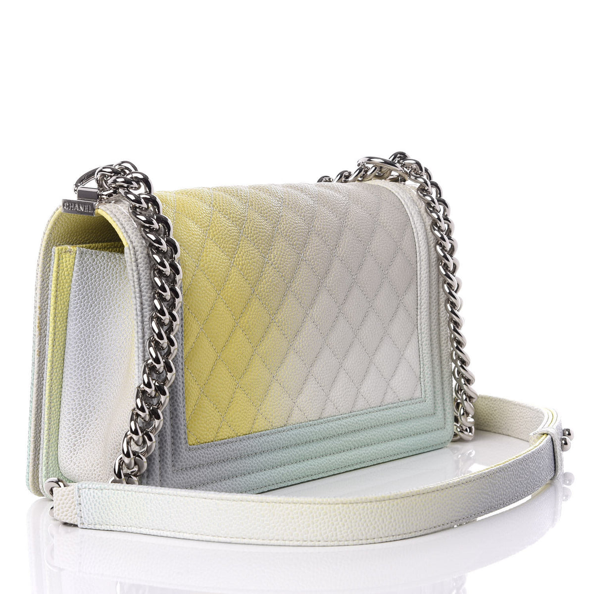 Caviar Quilted Medium Cuba Rainbow Boy Flap Multicolor