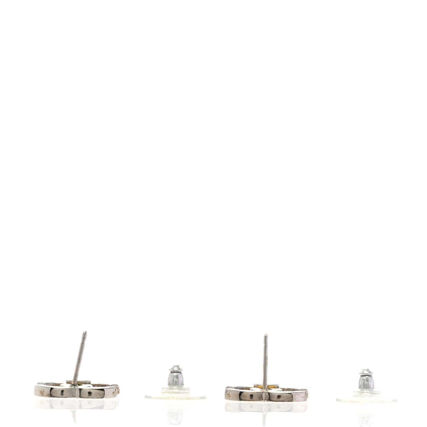 Chanel Crystal CC Earrings Silver 3 of 4