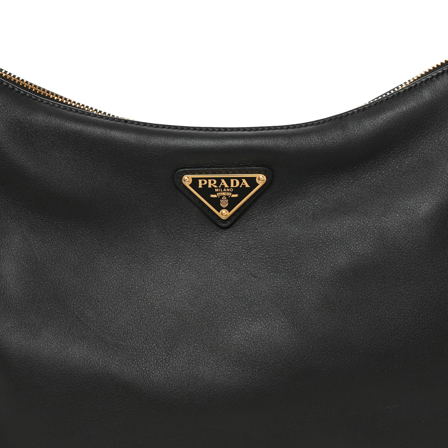 Prada Soft Calfskin Large Aimee Shoulder Bag Black 6 of 8