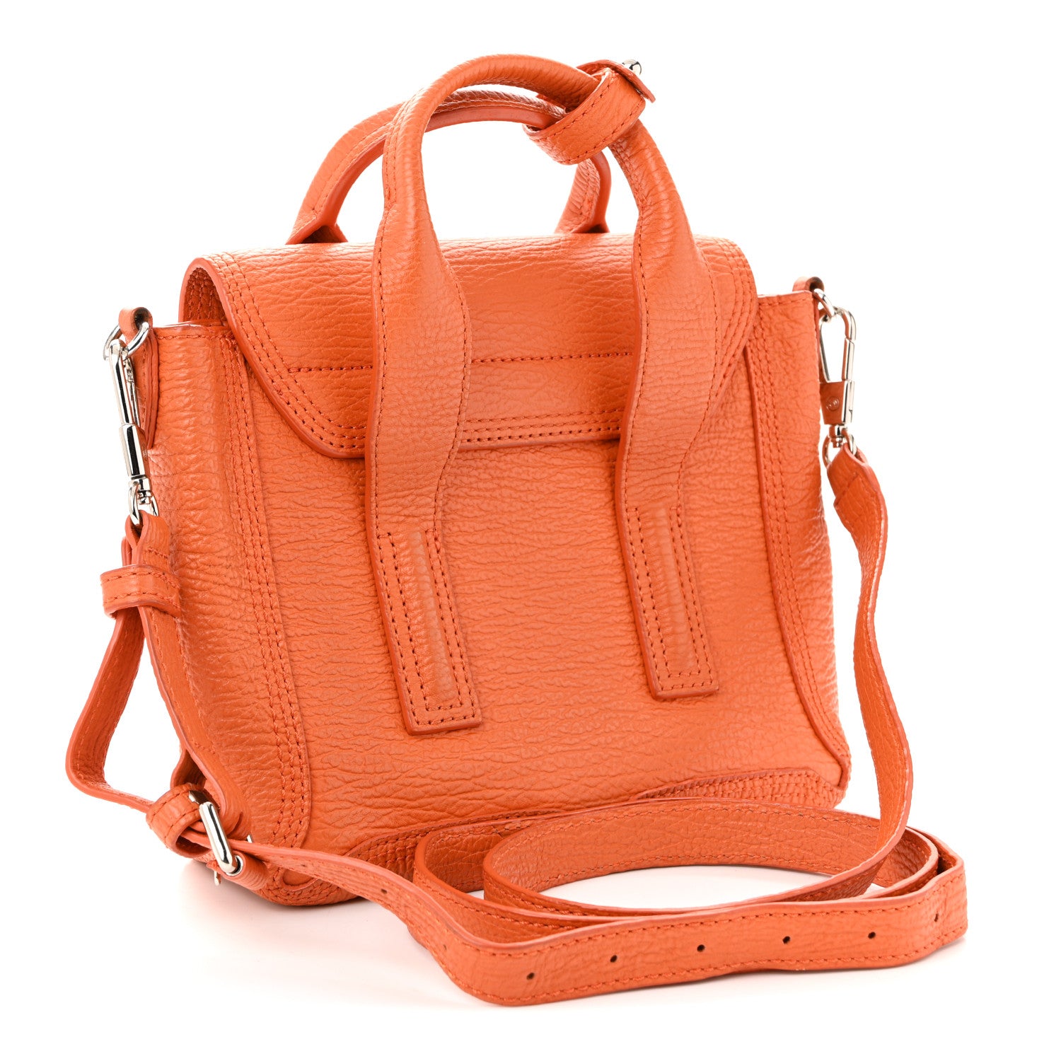 3.1 Phillip Lim Textured Calfskin Mini Pashli Satchel Orange