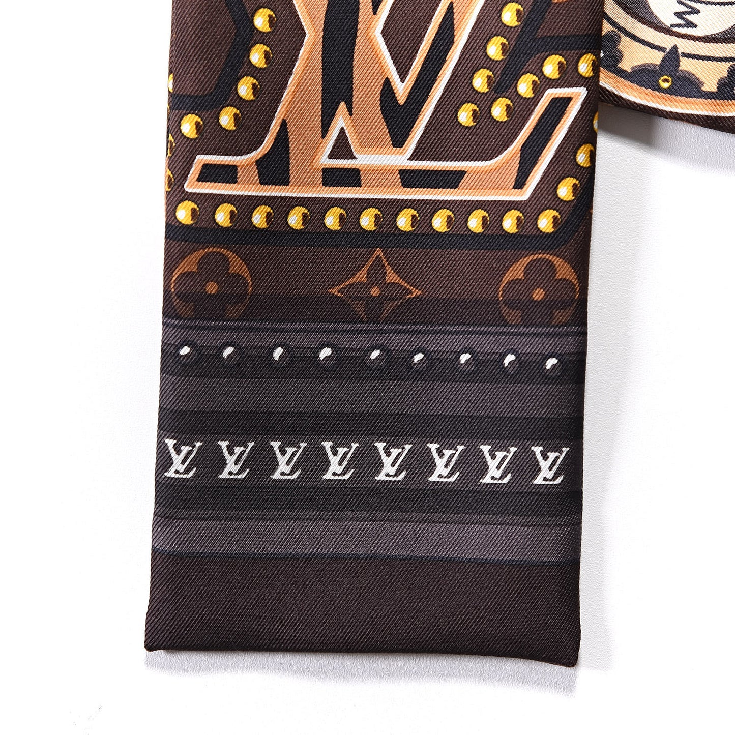 Silk Monogram LV World Bandeau Brown