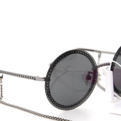 Chanel Round Chain Sunglasses 4245 Gold 8 of 9