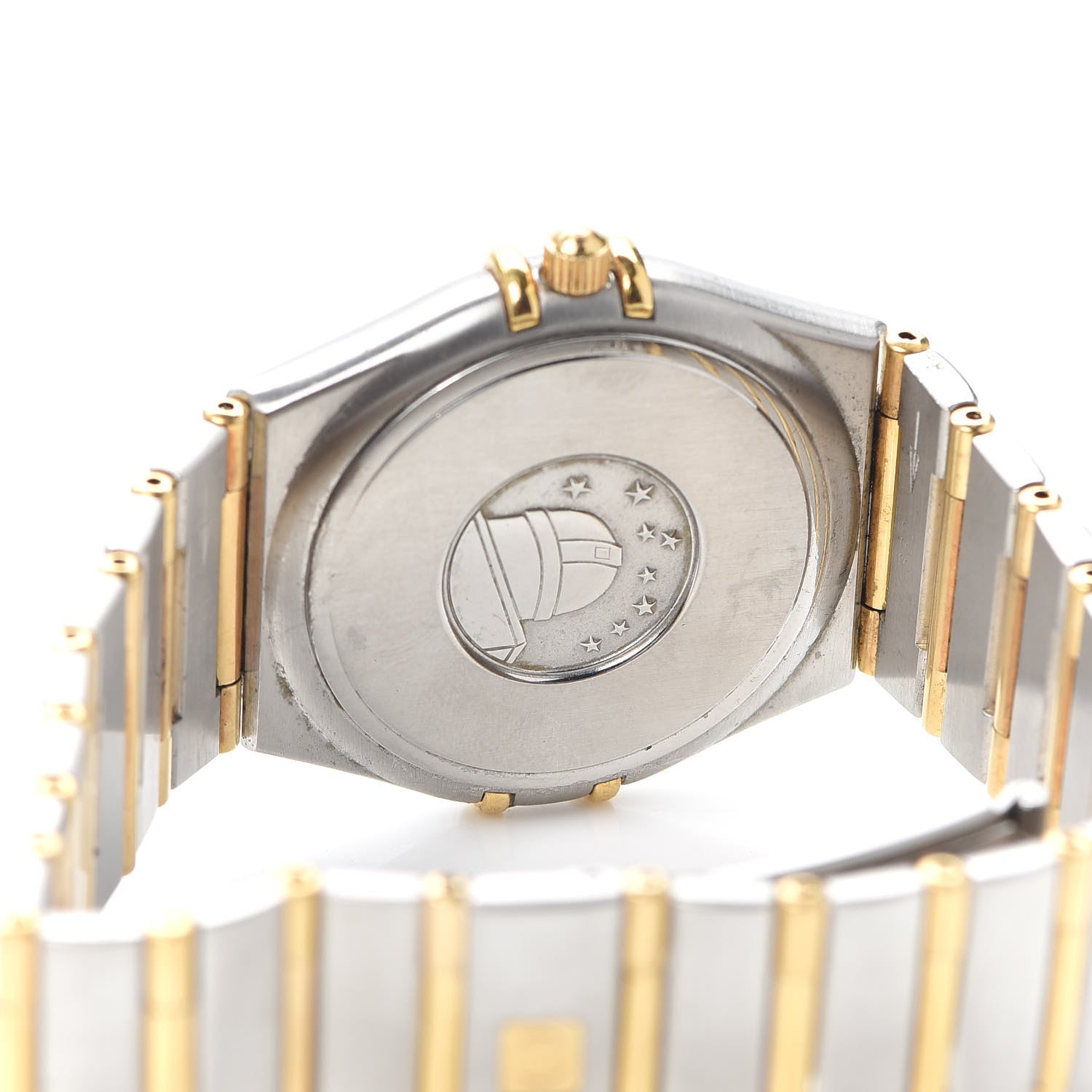 Omega Stainless Steel 18K Yellow Gold 33mm Constellation Quartz Watch White 1312.30 4 of 5