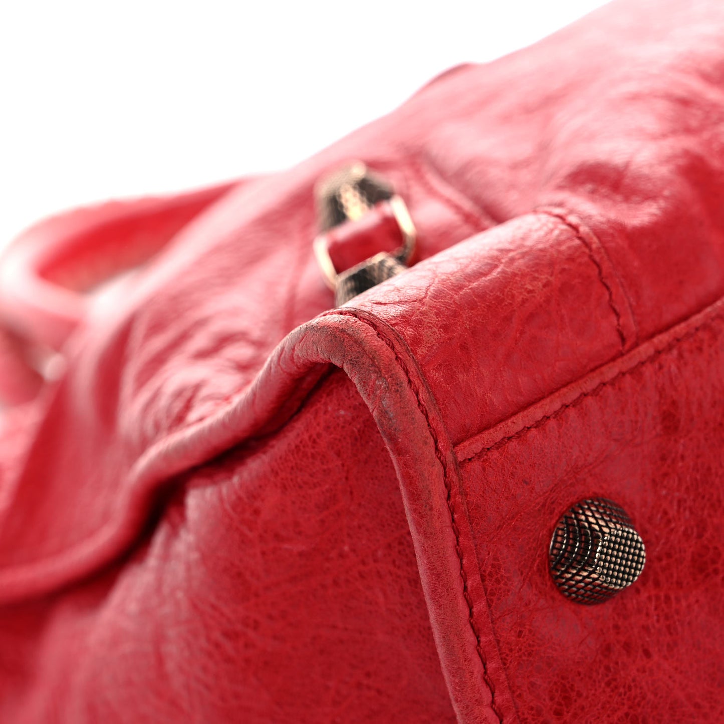 Agneau Giant 12 Rose Gold Hardware Work Coquelicot