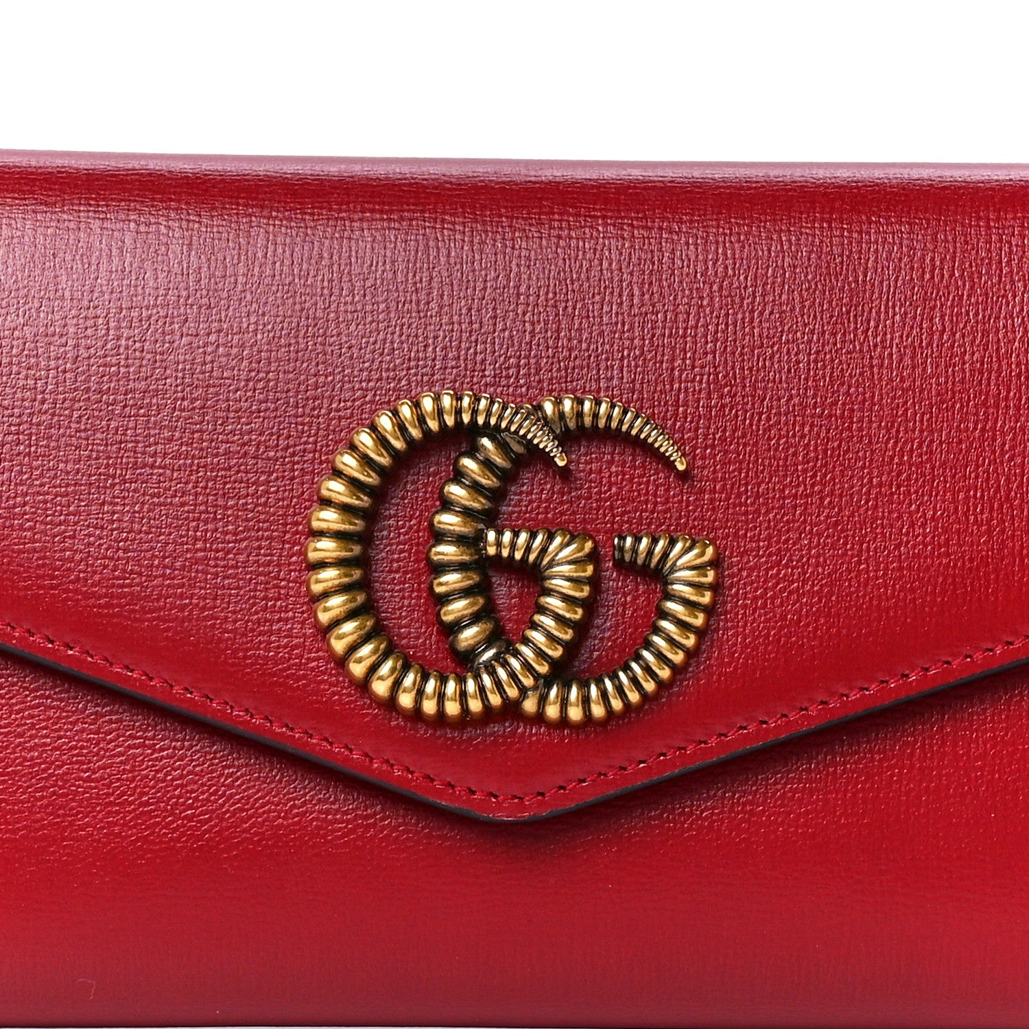 Gucci Textured Calfskin Torchon GG Broadway Envelope Clutch Romantic Cherry 9 of 12