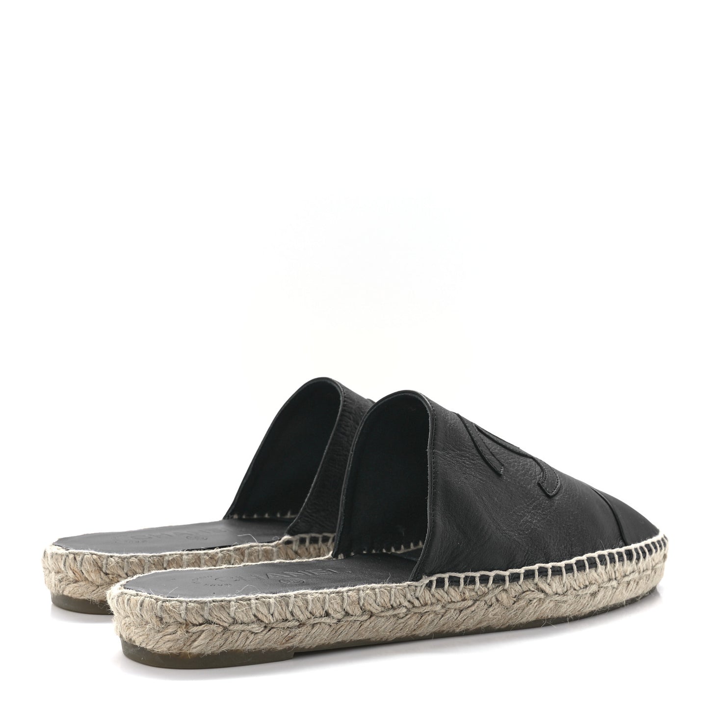Calfskin CC Espadrille Mules 41 Black