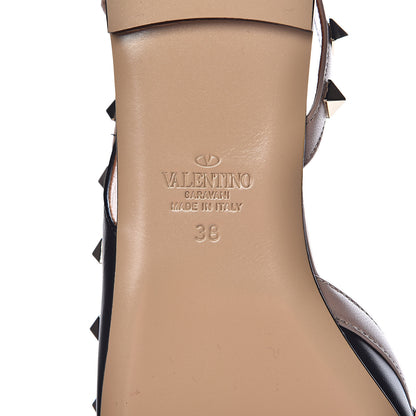 Valentino Garavani Nappa Rockstud Slingback Flats 38 Black Poudre 7 of 12