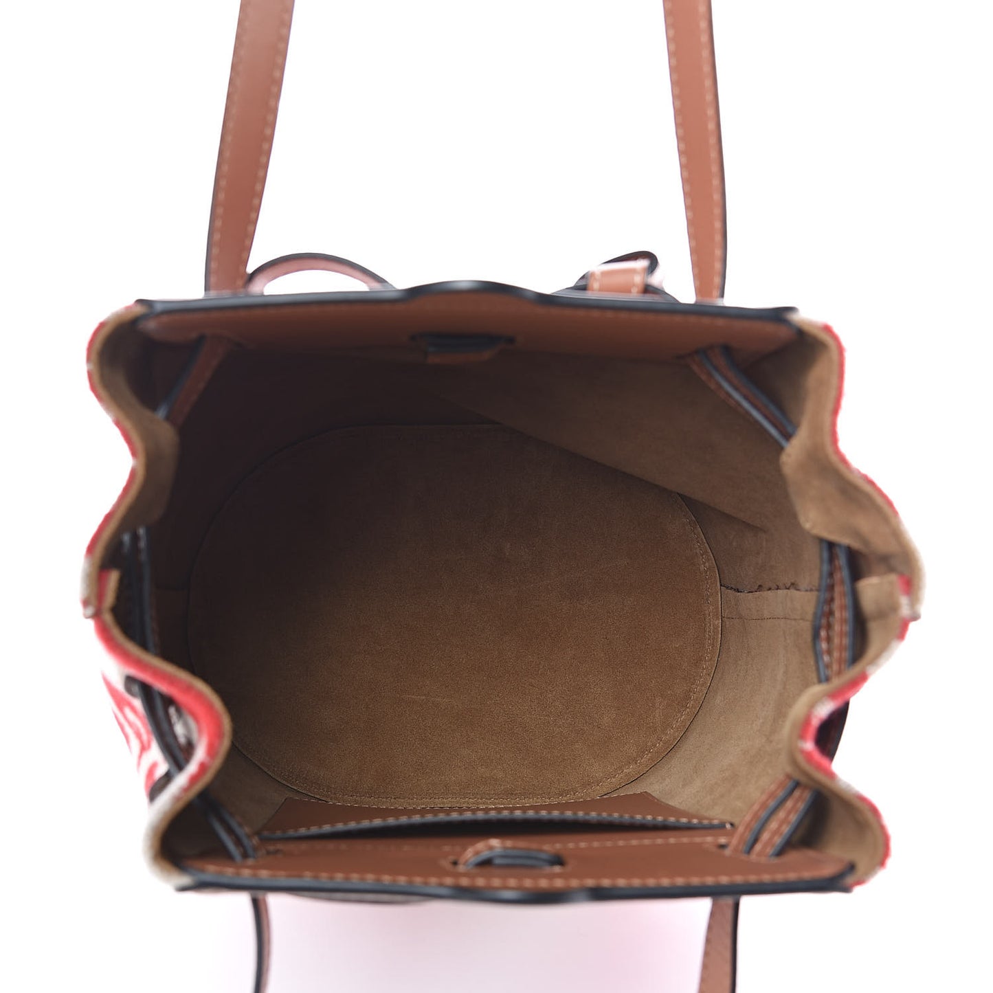 Canvas Calfskin Lazo Tiles Bucket Bag Multicolor