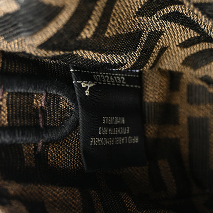 Fendi Fabric Jacquard FF 1974 Mini Baguette Tobacco Moro Black 7 of 11