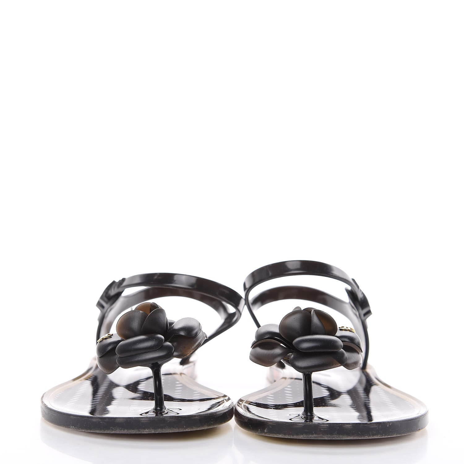 Chanel Jelly Camellia Sandals 41 Black 2 of 9