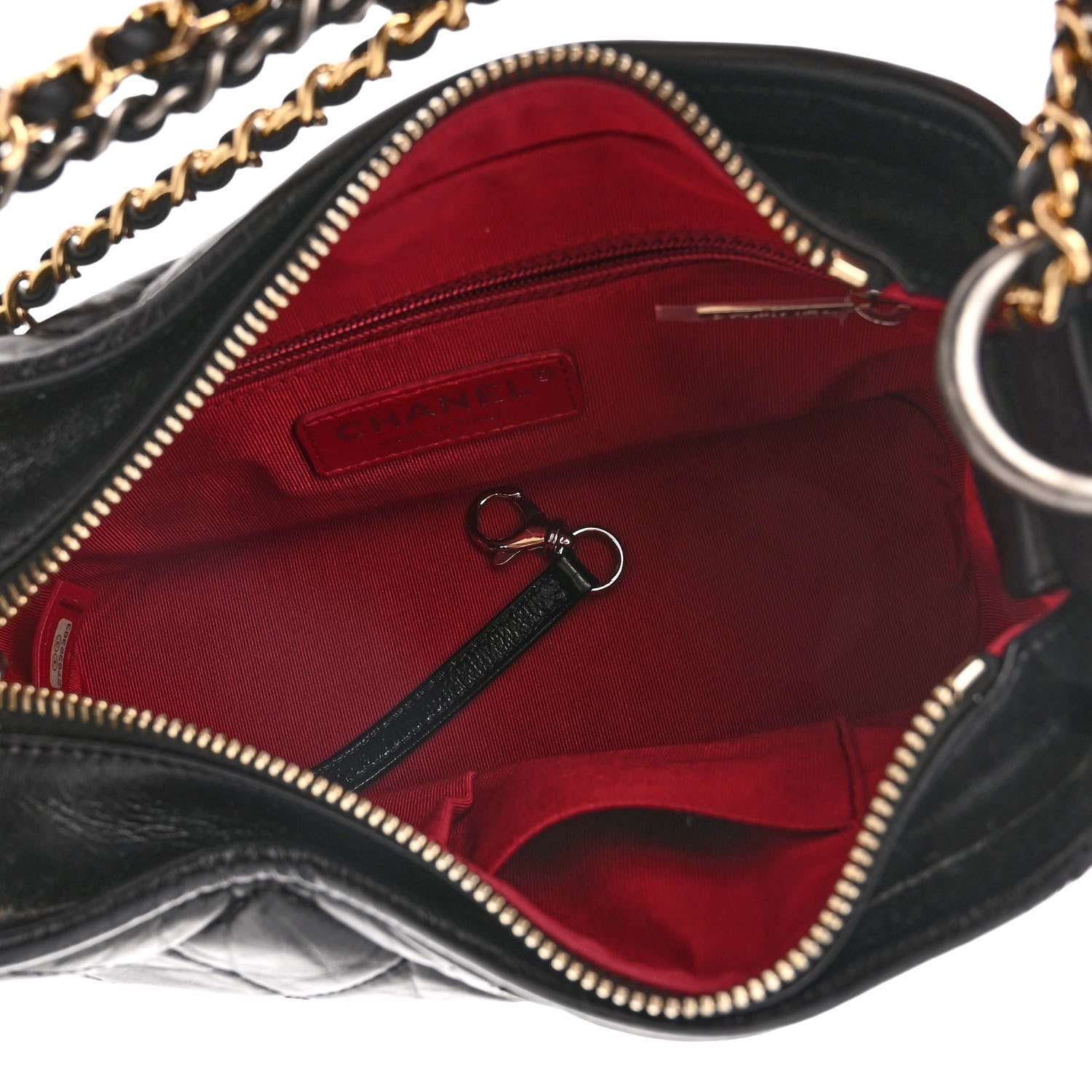 Chanel Aged Calfskin Quilted Small Gabrielle Hobo Black 5 of 10