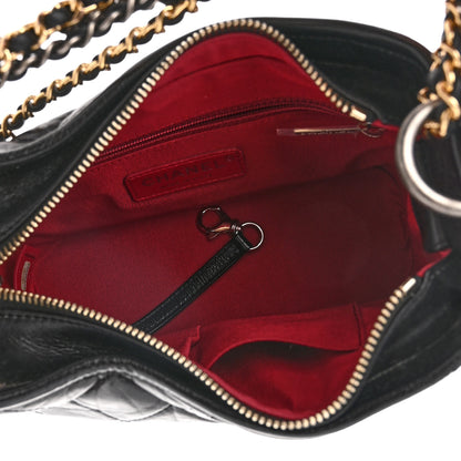Chanel Aged Calfskin Quilted Small Gabrielle Hobo Black 5 of 10