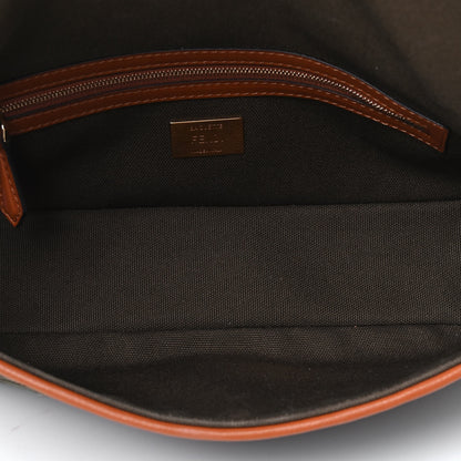 Fendi Canvas Vitello King FF Embroidered Baguette Amazzonia Cuoio 4 of 4