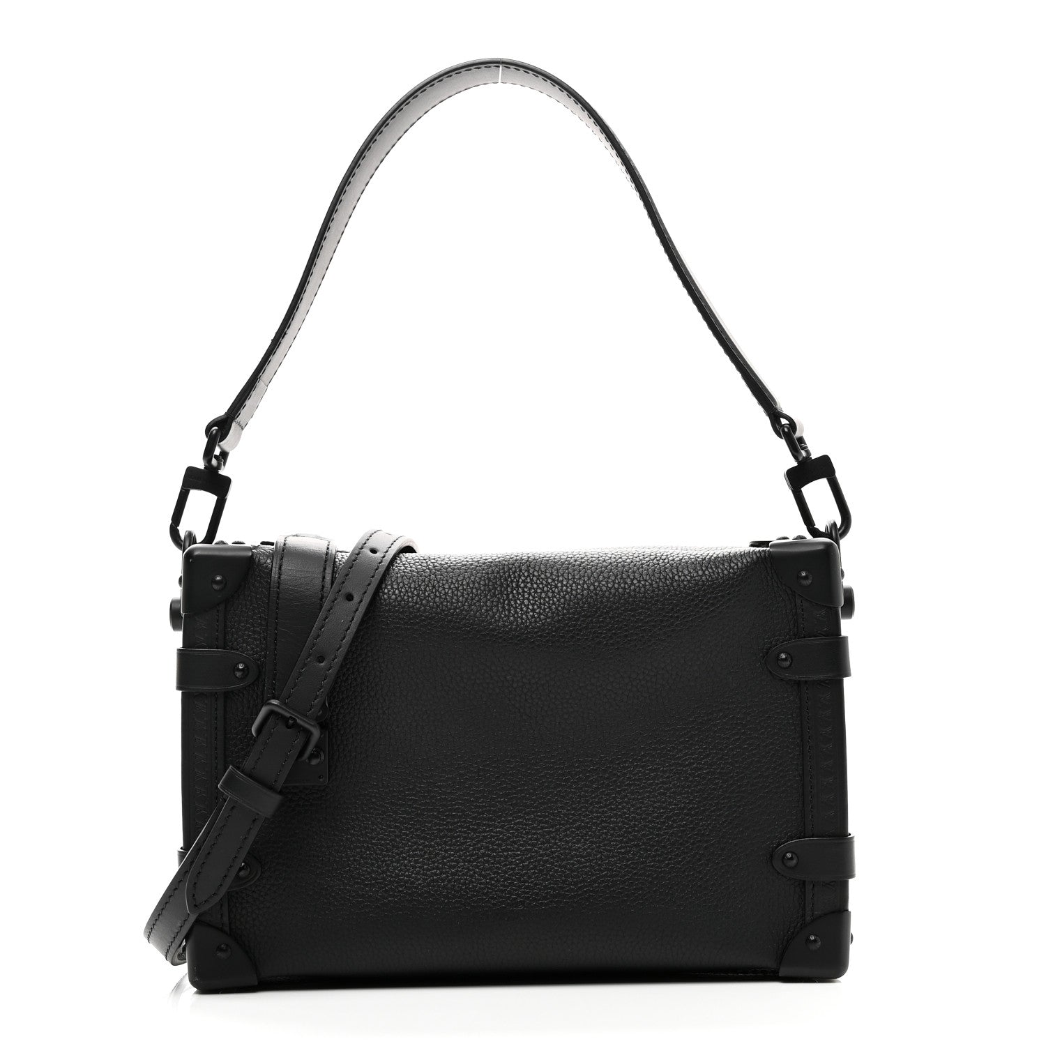 Louis Vuitton Calfskin Side Trunk MM Black 1 of 9