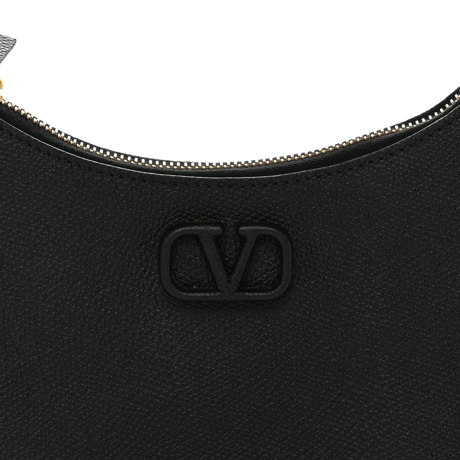 Valentino Garavani Grainy Calfskin Mini Vlogo Hobo Bag Black 7 of 10